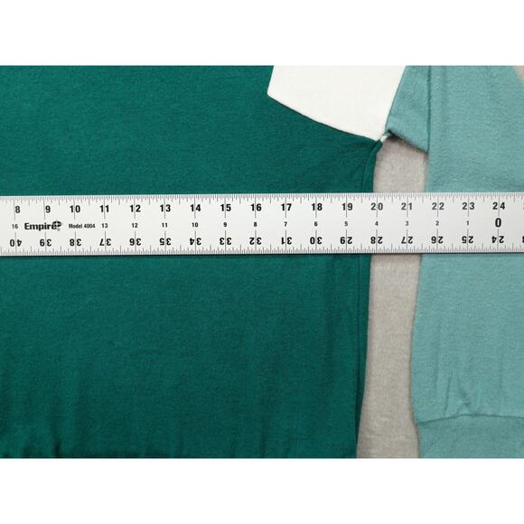 Gibsonlook Womens Green Tops Colorblock Long Sleeve Sweater Round Neck Size M - Picture 6 of 13